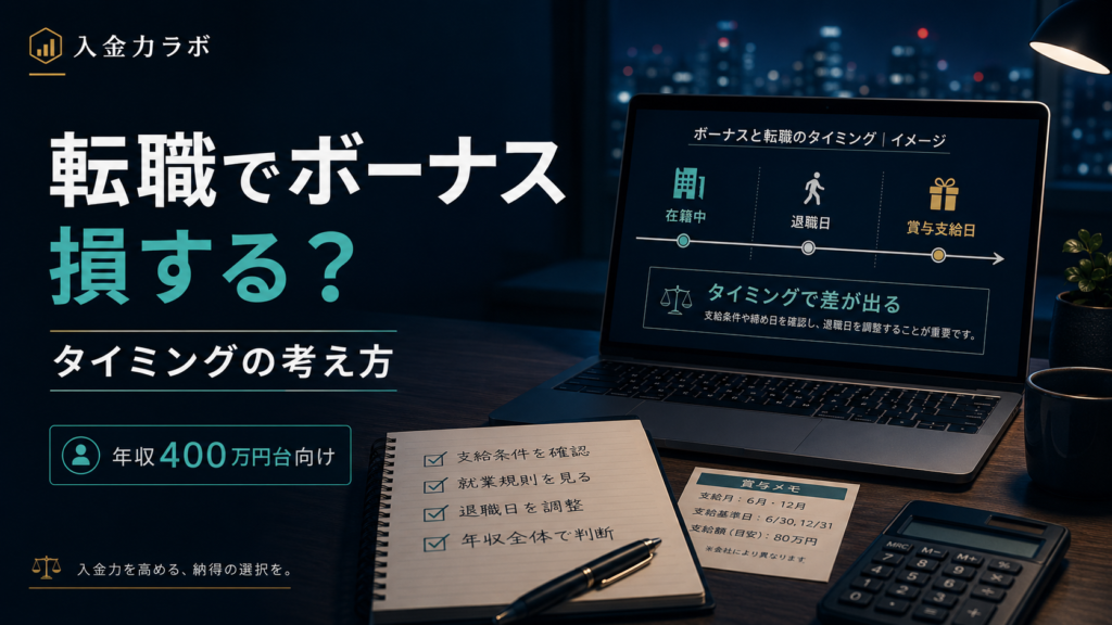 転職でボーナスは損する？