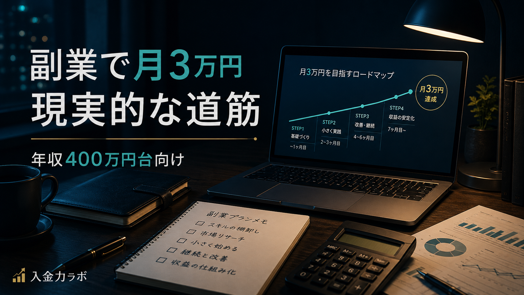 副業で月3万円