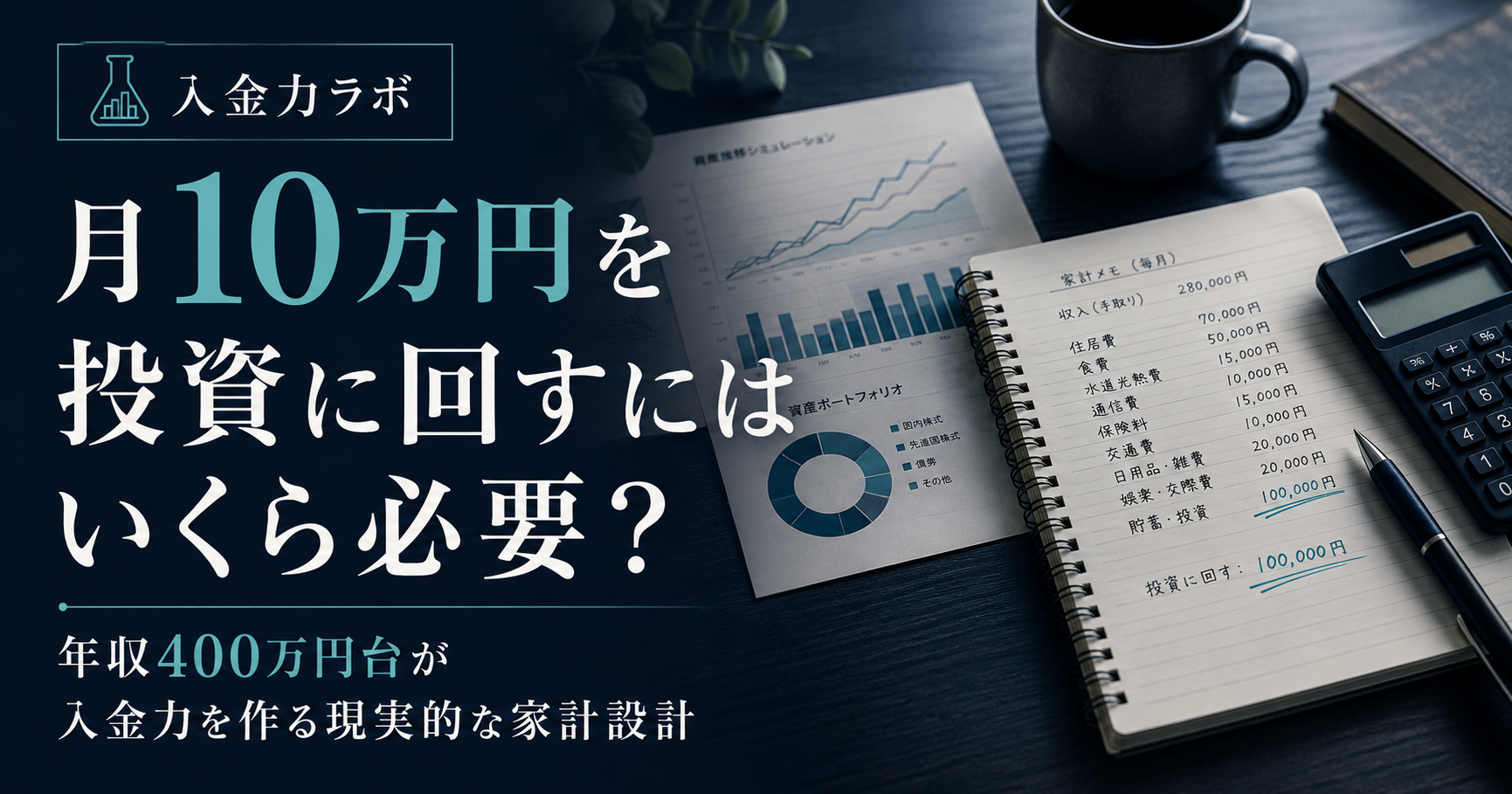 月10万円を投資に回すための現実的な家計設計の図